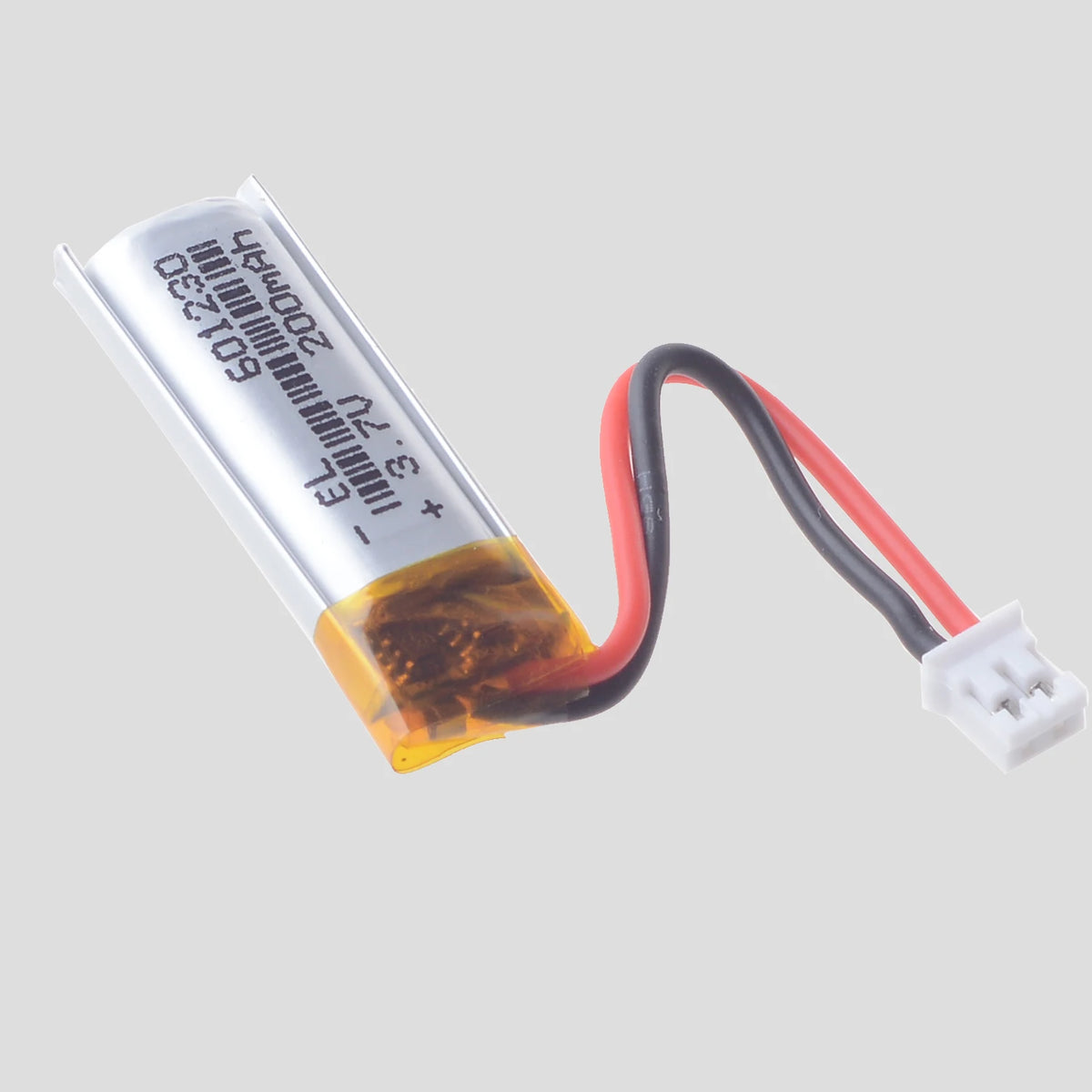 3.7V 200mAh 601230 Lithium Polymer Battery 301230 401230 501230 701230 801230 Rechargeable Lipo Batteries JST2.0 2Pin for Toys