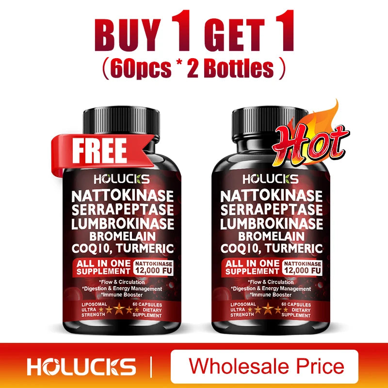Nattokinase Supplement, Supports Blood Flow, Heart Health, & Healthy Circulation, Digestive Aid, Boosts Cellular Energy