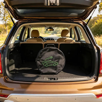 1pc Portable Waterproof EV Charger Storage Bag with Handle, Electric Vehicle Charging Cable Organizer for Outdoor Driving