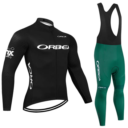 Winter 2025 New Cycling Jersey Team ORBEA ORCA Bike Jacket Pants Men Thermal Fleece Ropa Ciclismo MTB Road Bicycle Clothing