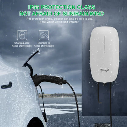 32A EV Charging Station 7KW 1Phase Electric Vehicle Charger Type2 EVSE Wallbox IEC62196-2 EV Charge Type 2 with 5M Cable