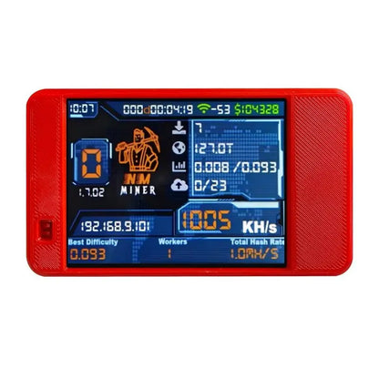 AFOURT-Nmminer Nerdminer Upgrade 992 KH/S Hashrate ESP32-2432S028 2.8Inch Display Colorful Case Bitcoin Solo Lottery Miner C
