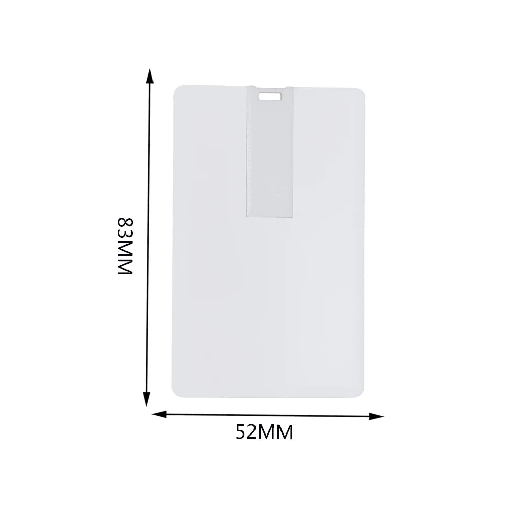 10/50/100PCS Credit Card Flash Drive 1GB 2GB Memory Storage 4GB 8GB 16GB 32GB 64GB USB 2.0 Pen Drive Custom For Gift USB Disk