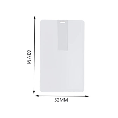 10/50/100PCS Credit Card Flash Drive 1GB 2GB Memory Storage 4GB 8GB 16GB 32GB 64GB USB 2.0 Pen Drive Custom For Gift USB Disk