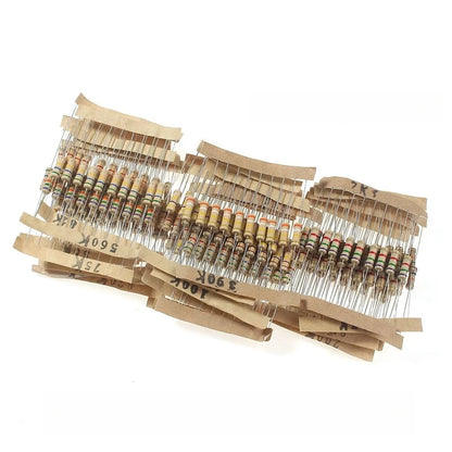 300PCS Resistor Kit 1W 5% Carbon Film Resistance 30values X 10pcs 0.1-750 Ohm 1K-820K Ohm Resistors Set for Electronics DIY