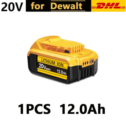 For DeWalt 20V Lithium Ion Batteries 20V 12Ah DCB203 Li Ion Battery Replacement DCB206 DCB205 DCB204 DCB200 Power Tools
