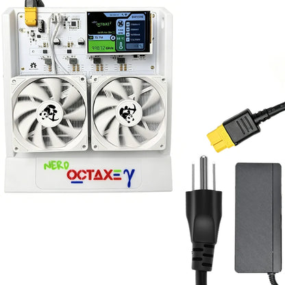 NerdOctaxe BTC Miner 12TH/s 160W 16J/Th 8*BM1370 ASIC Chips 2.4G WiFi Open-Source Mining Machine for Bitcoin Mining