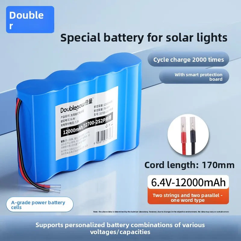 32700 lithium iron phosphate battery pack 3.2V mobile power supply 6.4 garden light street light 12.8V lithium battery