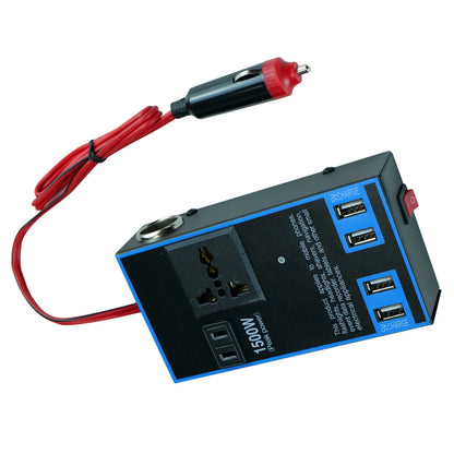 Automotive Inverter Car Power Inverter 12V 24V to 1500W Multifunctional Truck Home Outlet Power Converter Car Power Inverter