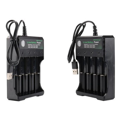 2 3 4 Slots 18650 Battery Charger 3.7V Portable Rechargeable Charger Lithium For 26650 18700 17670 16340 14500 10440 Batteries