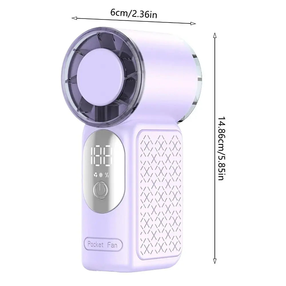 Ultra-Long Battery Life Portable Handheld Fan Built-In Rechargeable Battery Rechargeable Mini Fan for 5V/1A/2000mAh