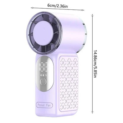 Ultra-Long Battery Life Portable Handheld Fan Built-In Rechargeable Battery Rechargeable Mini Fan for 5V/1A/2000mAh