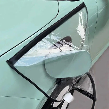 Car Charging Port Rain Cover, EV Charger Plug Cover Magnet Transparent Cover For Electric Vehicle Waterproof Outdoor Charging