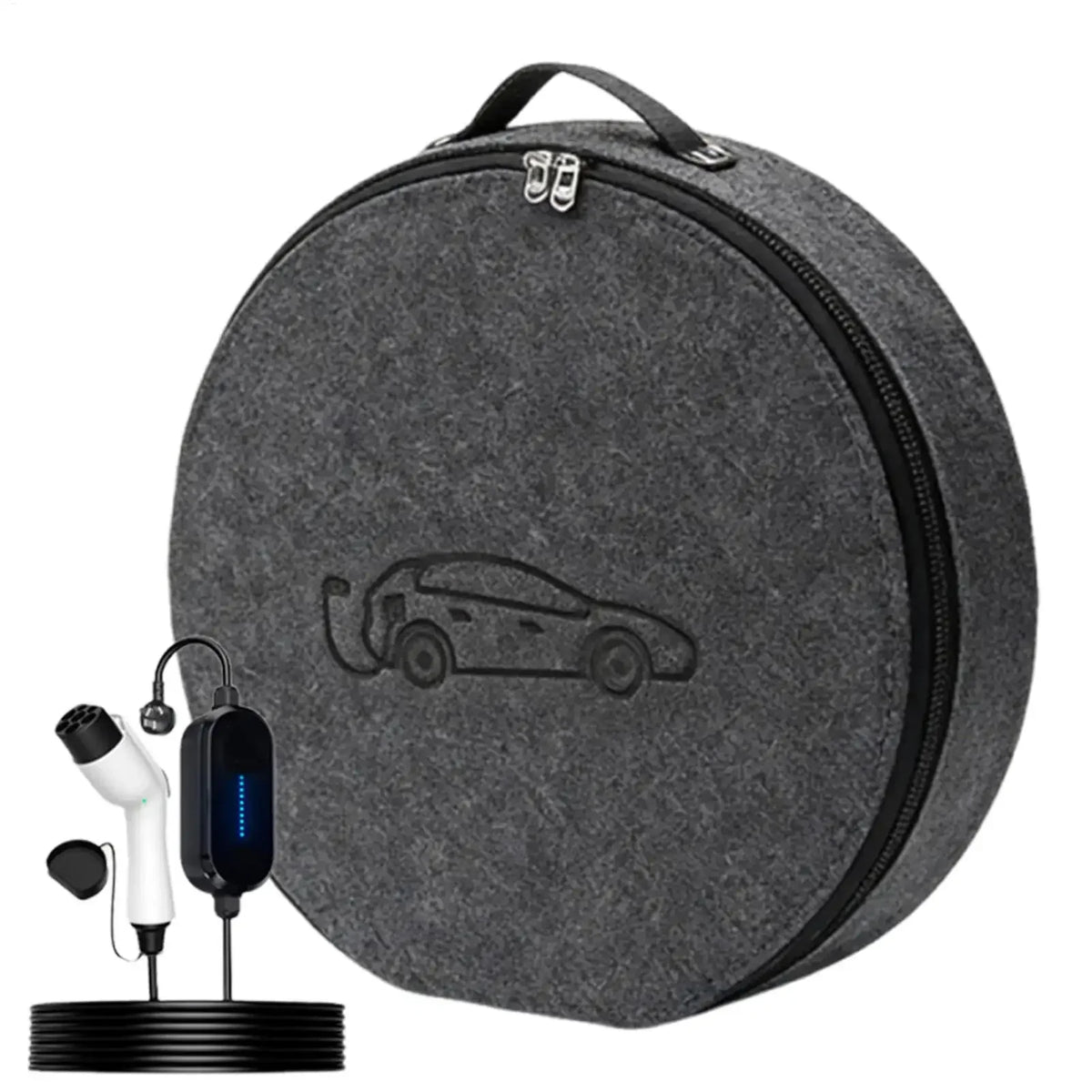 New Energy Vehicle Charging Gun Storage Bag Portable EV Charger Cable Bag Waterproof Auto EV Charging Jumper Storage Bag