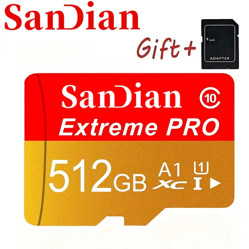 512GB 128GB 32GB Memory Card High-Speed Micro TF SD Card A1 SD Cards TF Cards High Performance for E-Reader/Security Camera/Phon