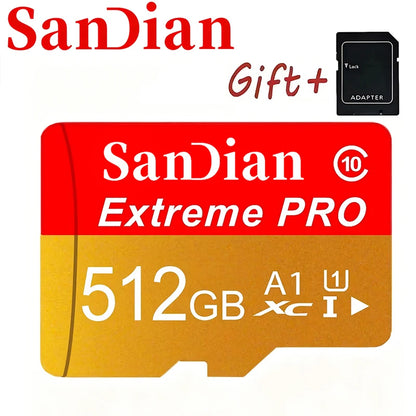 512GB 128GB 32GB Memory Card High-Speed Micro TF SD Card A1 SD Cards TF Cards High Performance for E-Reader/Security Camera/Phon