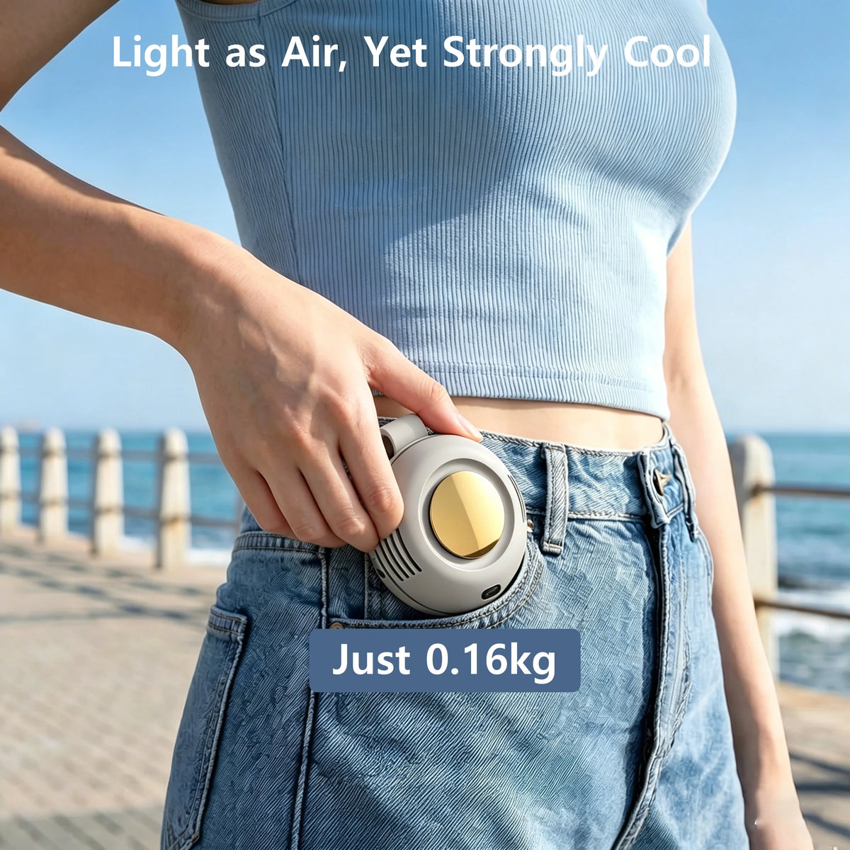 Portable Clip-On Fan Mini Rechargeable 360° Rotatable Fan Adjustable 3-Speed Silent Mini Bladeless Fans