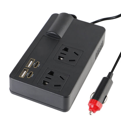 220W Power Inverter Car Mounted Solar Inverter USB Voltage Transformer Portable DC 12V To AC 220V Conversion USB Battery Clip