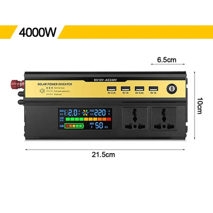 Modified Sine Wave Power Inverter 6000/5000/4000/3000W LCD Display DC 12V 24V to AC 220V Transformer Convert Charging Converter