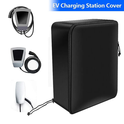 EV Charging Station Cover Oxford Waterproof Dust Electric Vehicle Charger Protector with Adjustable Zipper EV Charger Rain Cover