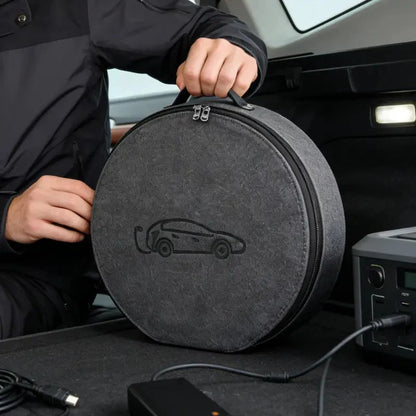 New Energy Vehicle Charging Gun Storage Bag Portable EV Charger Cable Bag Waterproof Auto EV Charging Jumper Storage Bag