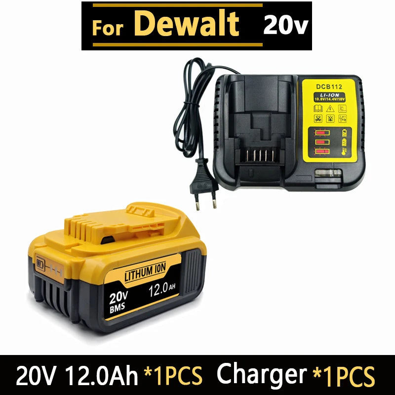 New High-power For DEWALT 20vbattery DCB200 DCB205 DCB206 * power tool 18V battery 3AH 8AH 12AH  batteries DCD805
