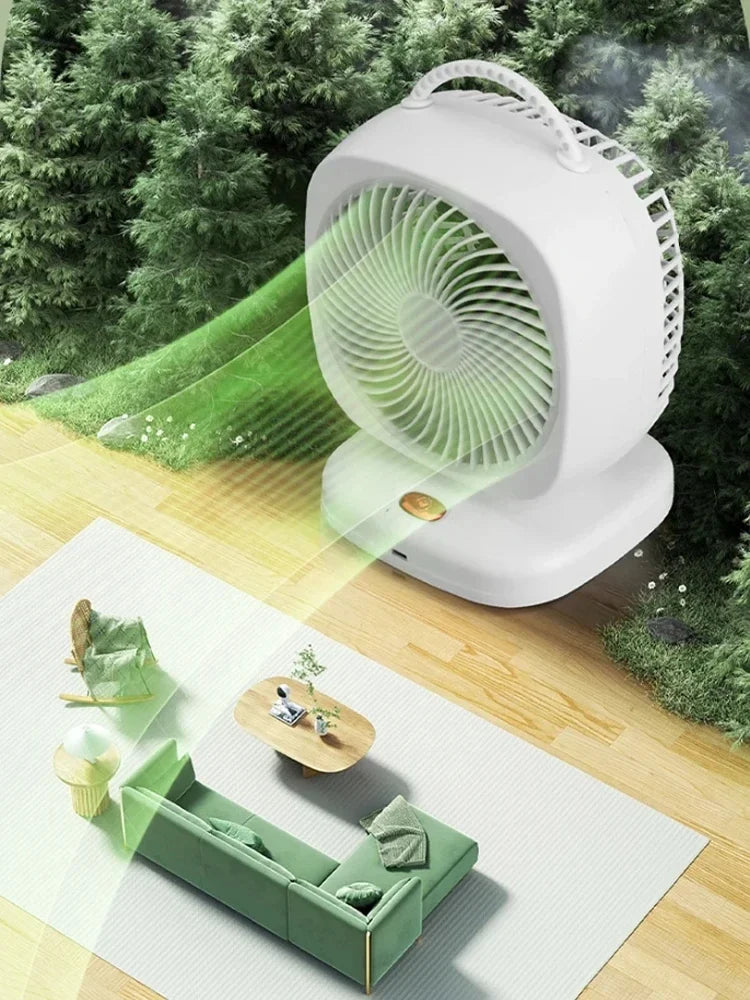Wireless 2000mah Rechargeable Camping Fan Mini Desktop Fan High Wind Portable Rechargeable Fan Office Home Usb power supply