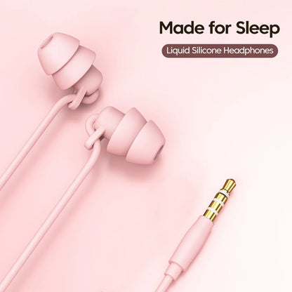 S2 Sleeping Headphone 3.5mm Wired Earphone Wire-controlled In-Ear Headset with Microphone Handfree Earbuds For Music Sport Phone