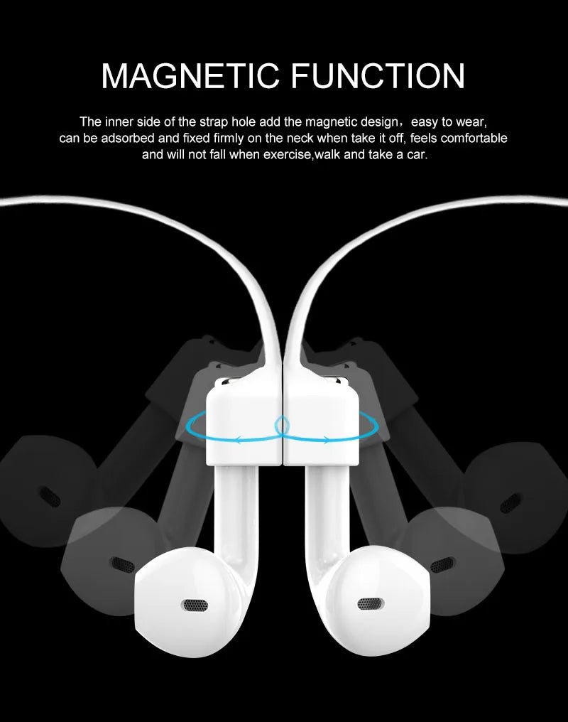 Magnetic Anti-lost Rope Strap Silicone Earphones String for Airpods Huawei Freebuds 3 Wireless Bluetooth Headphone Neck Straps