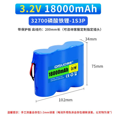 32700 3.2V LiFePO4 Battery Pack 30000mAh Lithium Iron Phosphate Batterie for Solar Street Lights Outdoor Courtyard Lamp Lighting