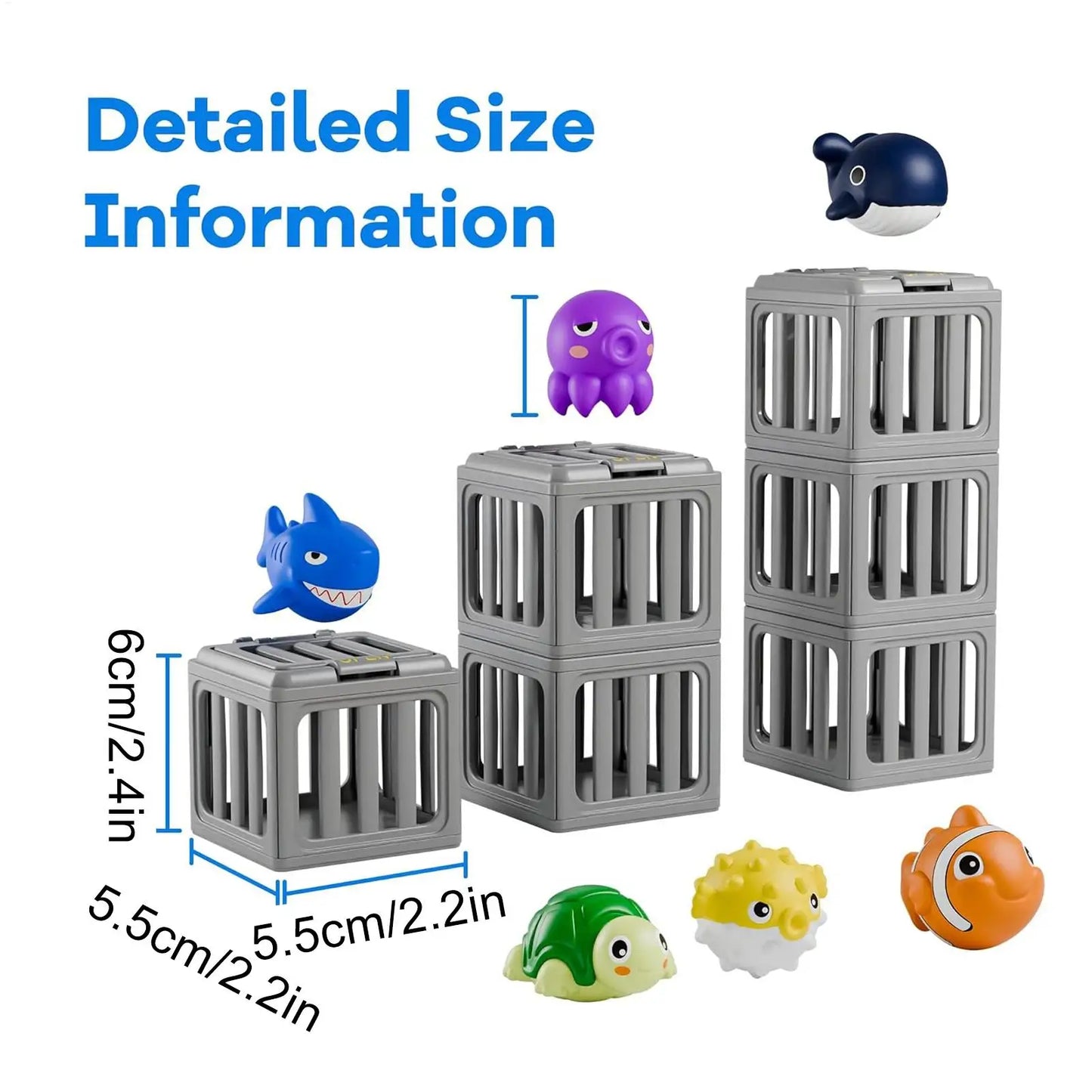 kids Pool Diving Toys With Animals Floating Easy Release Pool Sinking Toys Swimming Accessories For Boys Girls Summer Vacation