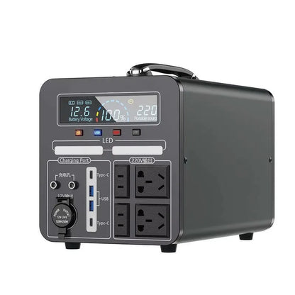 Solar Generator 1000W 700Wh LiFePO4 Power Station with MPPT and Flashlight Pure Sine Wave 110V 220V for Home Camping Portable