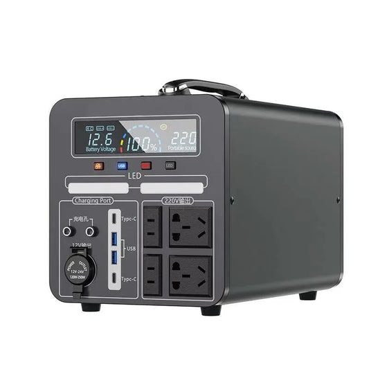 Solar Generator 1000W 700Wh LiFePO4 Power Station with MPPT and Flashlight Pure Sine Wave 110V 220V for Home Camping Portable
