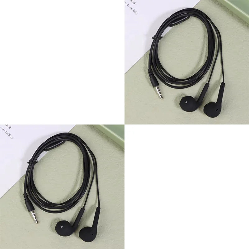 1/2/3pcs Universal 3.5mm Stereo In-Ear Headphones Sport Music Earbud Handfree Wired Headset Earphones with Mic For Xiaomi Huawei