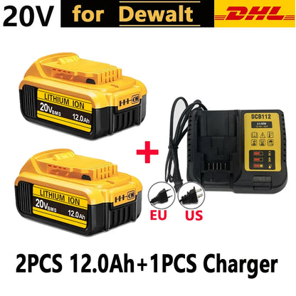 For DeWalt 20V Lithium Ion Batteries 20V 12Ah DCB203 Li Ion Battery Replacement DCB206 DCB205 DCB204 DCB200 Power Tools