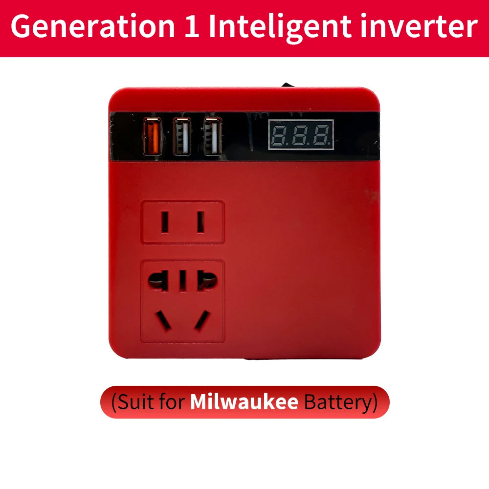 Power Inverter DC 18V To 220V Inverter Adapter Power Supply Inverter For Home Appliance Outdoor Camp For Makita/Dewalt/Milwaukee