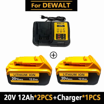 for DeWalt 18v 20V Lithium Ion Batteries 20V 12Ah DCB203 Li ion Battery Replacement DCB206 DCB205 DCB204 DCB200Power Tools
