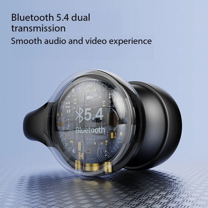 New Mirror Surface Digital Display Soft Silicone Ear Clip Wireless Bluetooth Earphones with Noise Reduction, High-Definition, and Lossless for Sports