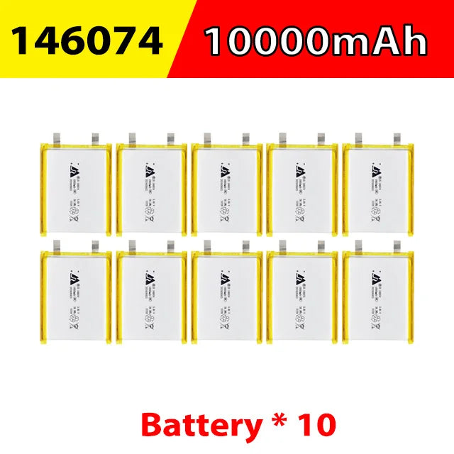 3.7V 10000mAh 146074 Lithium Polymer Battery 1376074 Lipo Li-Po Rechargeable Batteries for Diy Power Bank Laptop Hand Warmer