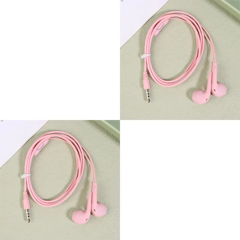1/2/3pcs Universal 3.5mm Stereo In-Ear Headphones Sport Music Earbud Handfree Wired Headset Earphones with Mic For Xiaomi Huawei