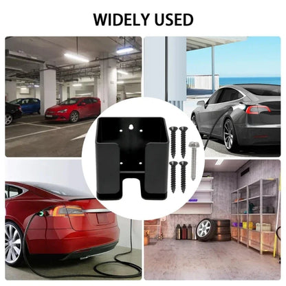 EV Charger Holder Stand Rack Wall Mounted Electric Vehicle Charging Box Holder Bracket Stand with Cable Management for J1772