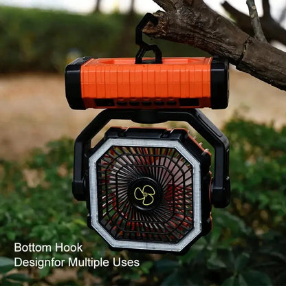 2026 New Hot-Selling Rechargeable Outdoor Camping Fan, 20000mAh Battery-Powered Fan, Long-Life Rechargeable Shaking Head Fan.