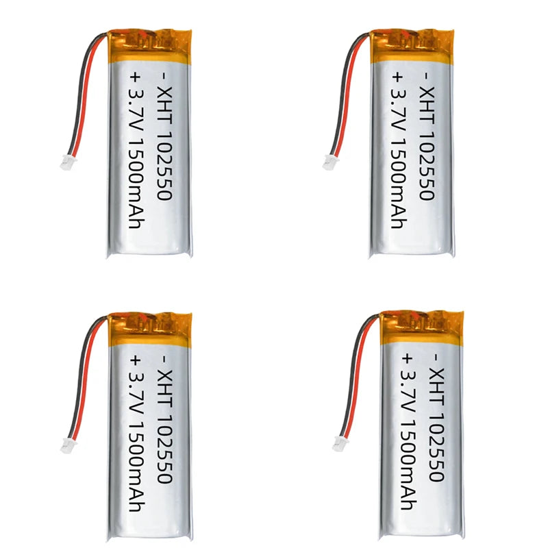 3.7V 102550 Lithium Battery Li Po Battery 1500mAh Lipo Rechargeable Li Polymer Batteries for Bluetooth Speaker Headphones