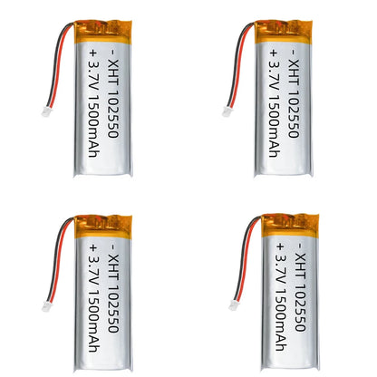 3.7V 102550 Lithium Battery Li Po Battery 1500mAh Lipo Rechargeable Li Polymer Batteries for Bluetooth Speaker Headphones