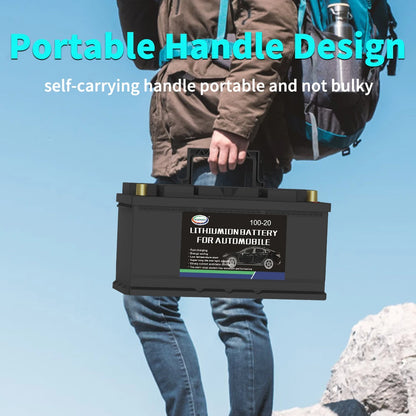 Car Battery 12V LiFePO4 Lithium Iron Phosphate Deep Cycle Built-in BMS 20Ah 40Ah 80Ah 100Ah High-Performance Automotive Battery