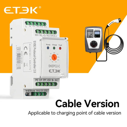 ETEK Evse Controller Electronic Protocol Chontrollers EV Charger Station Cable Socket 32A EKEPC2 AC 230V  EKEPC2