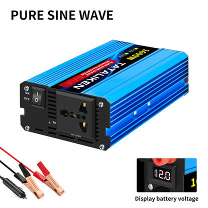 Pure Sine Wave Inverter 1000W-4000W DC 12V and 24V to AC 220V 50hz Power Inverter Charger  Adapter Universal Socket