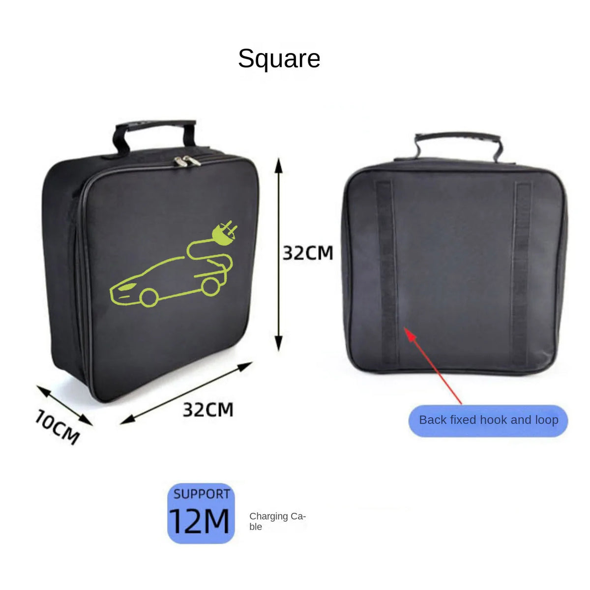 New Electric Vehicle Car Charging Cable Storage Carry Bag EV Charger Plugs Sockets Waterproof Fire Retardant Equipment Container