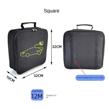 New Electric Vehicle Car Charging Cable Storage Carry Bag EV Charger Plugs Sockets Waterproof Fire Retardant Equipment Container