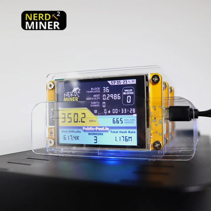 LV04 Bitcoin NerdMiner V2 2.8 Inch Solo Miner | 1000KH/s SHA-256 Home BTC Mini Crypto Miner | Plug & Play Low Power Machine